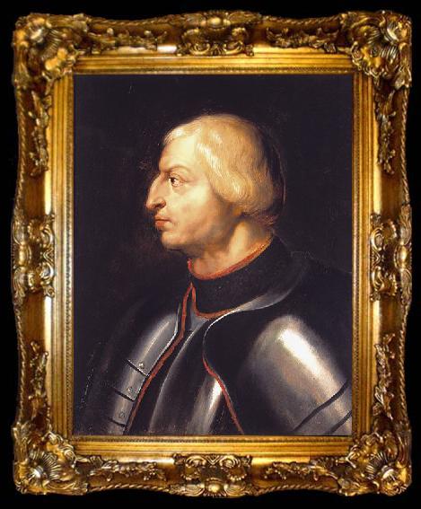 framed  Peter Paul Rubens Portret van Alfons, koning van Aragon en Napels, ta009-2